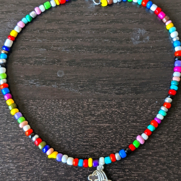 🌈 beaded charm choker - handmade 🌈 - Picture 2 of 5